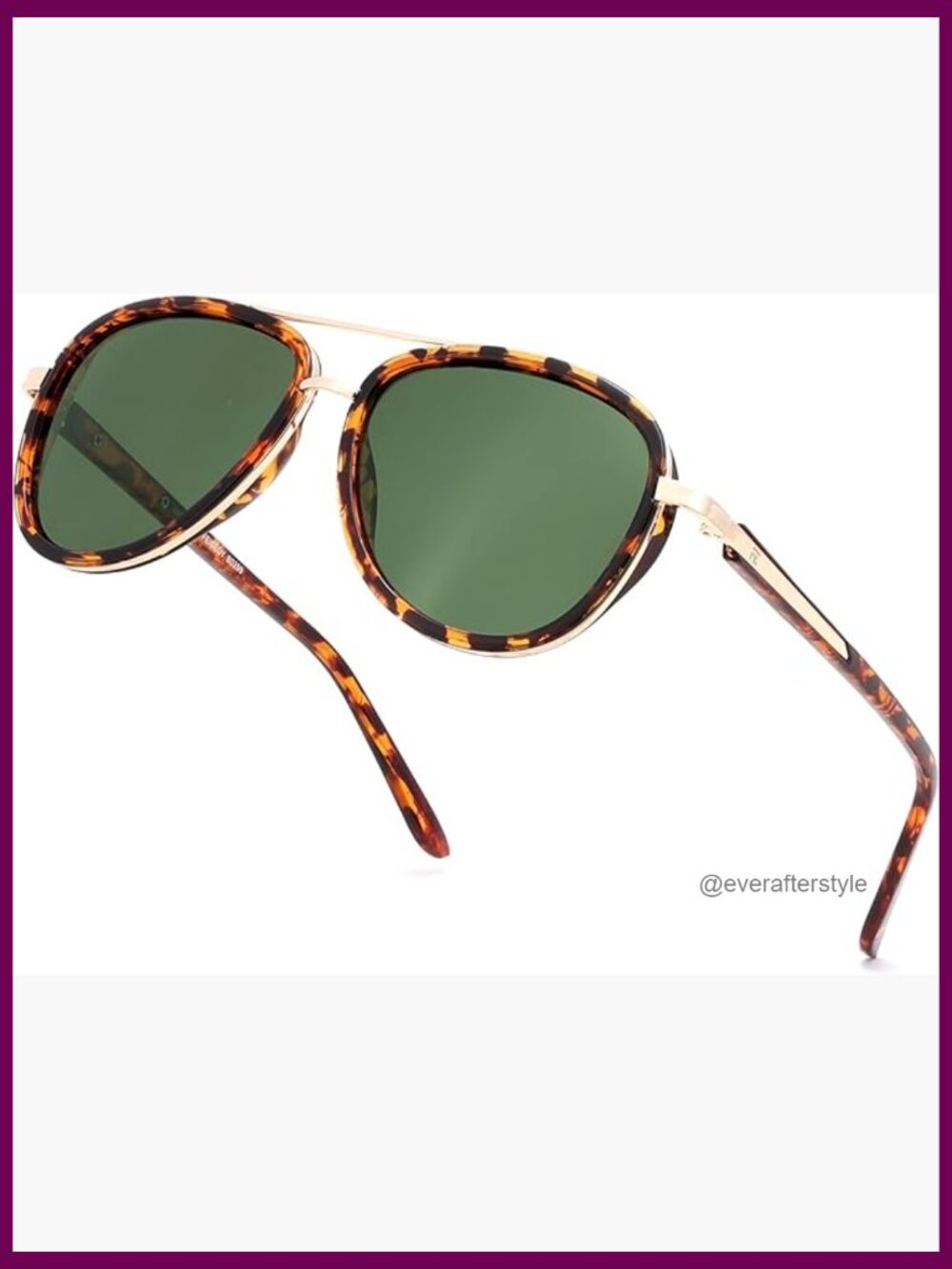 Retro Polarized Aviator Sunglasses Vintage Square Frame